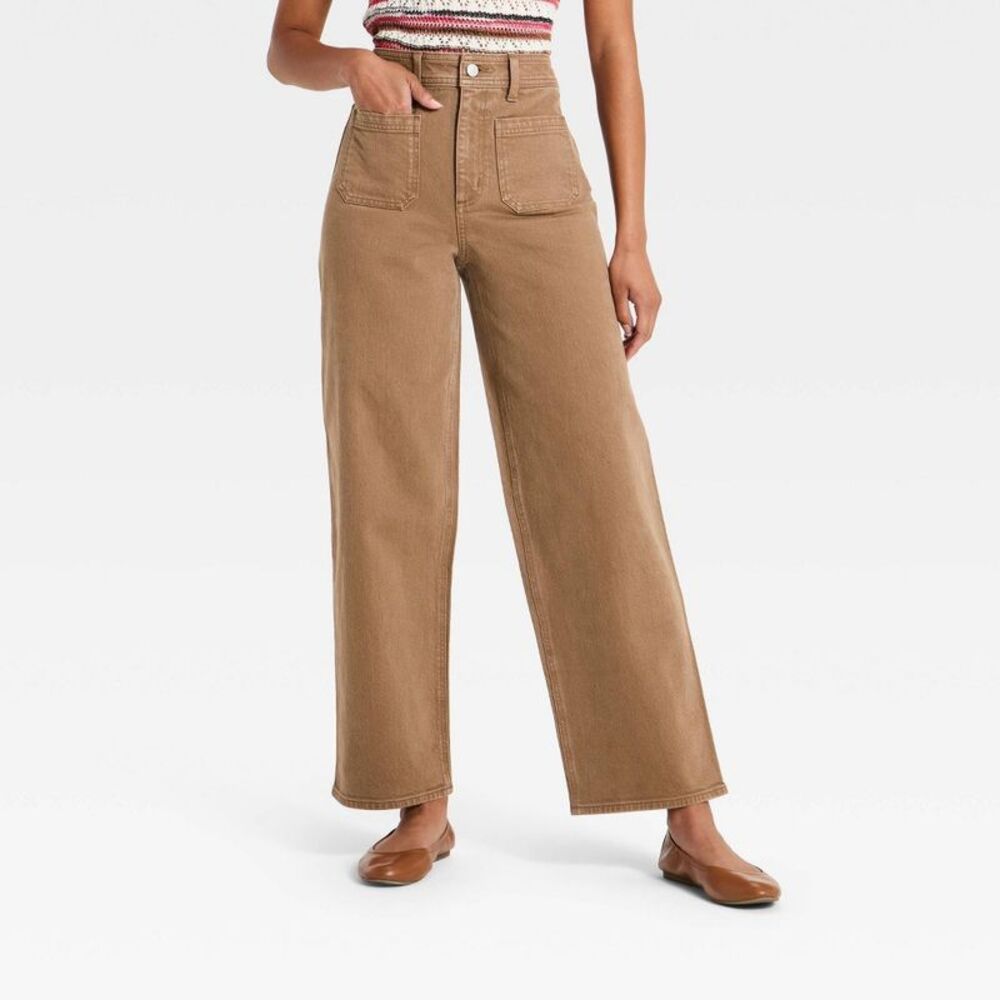 Womens's Highest-Rise Sailor Straight Jeans - Universal Thread Brown 14